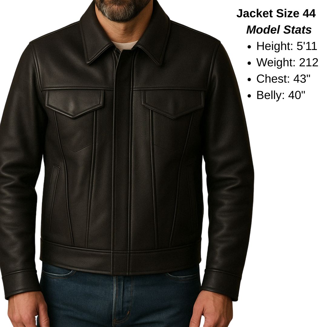 【NEW】TRUCKER JACKET トラッカージャケット　サイズ50 A LEATHER【NEW】TRUCKER JACKET サイズ50