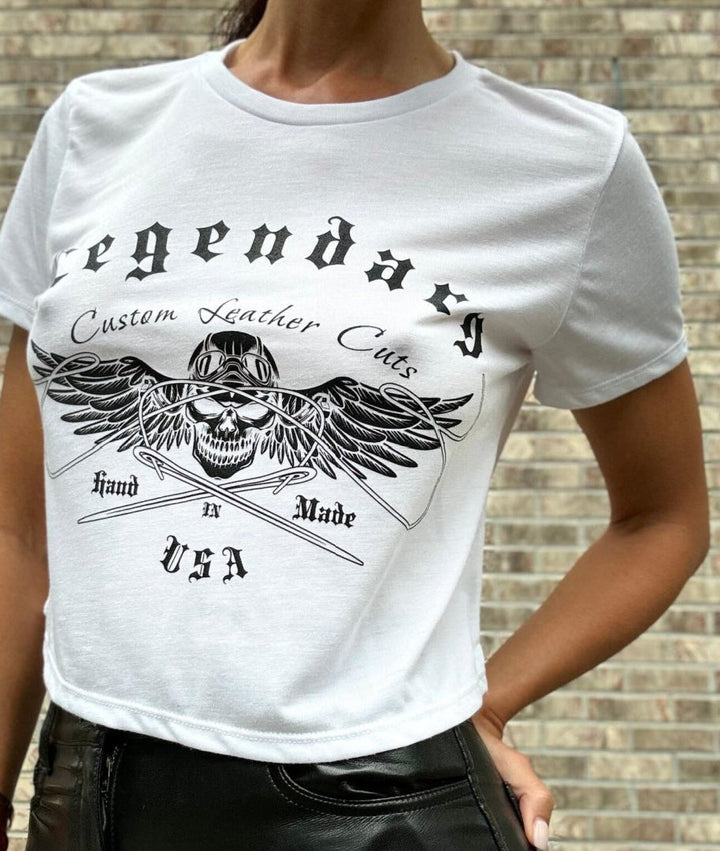 Legendary USA Womens 'Chill Out' Biker Chick Shirt - Slightly Cropped