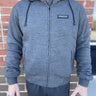 Front view of Bohn Kevlar Men's Riding Sweatshirt Grey, shown on plain studio background