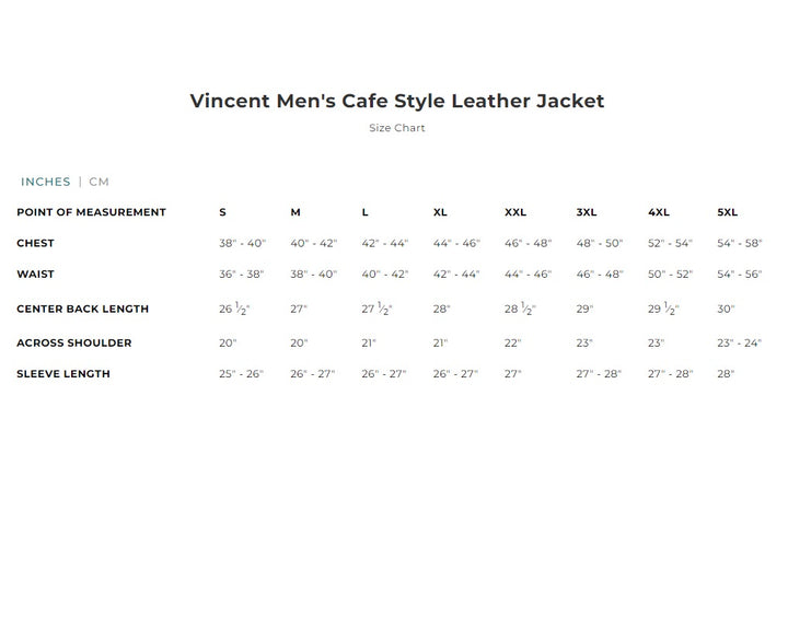 Vincent Men's Cafe Style Leather Jacket
