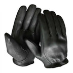 Primary view of short wrist deerskin leather gloves, shown on plain studio background