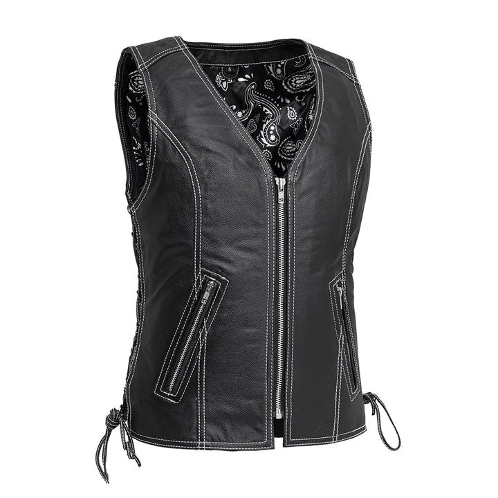 Cindy - Women's Motorcycle Leather Vest