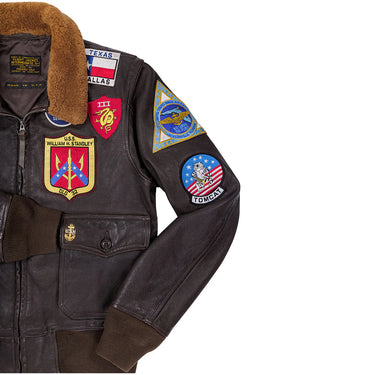 Cockpit USA Men's Reproduction Top Gun G-1 Leather Flight Jacket