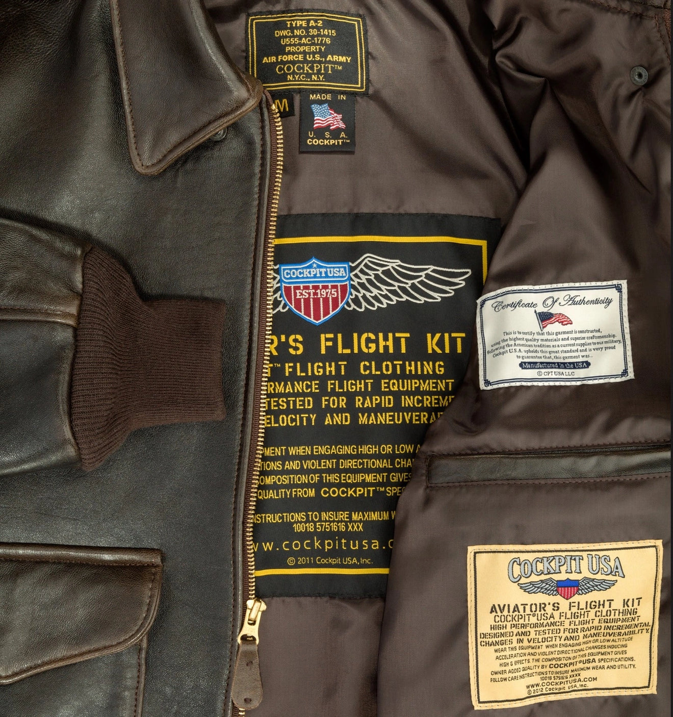 Interior detail and chest pocket