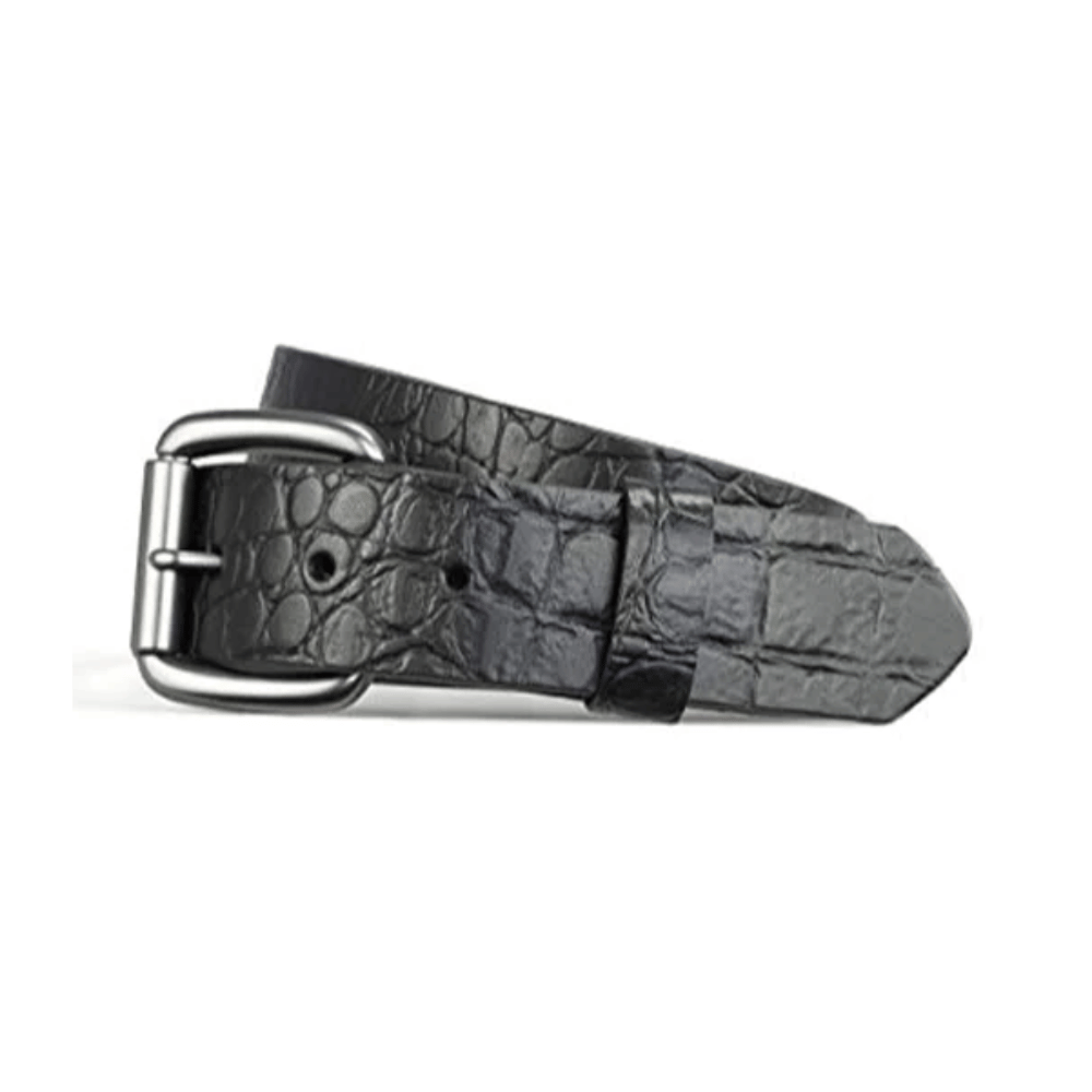 First Mfg Crocodile Pattern Leather Belt