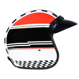 Daytona Cruiser Open Face Motorcycle Helmet - Visor & Graphics - w/ Daytona Classic | DOT Approved