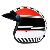 Daytona Cruiser Open Face Motorcycle Helmet - Visor & Graphics - w/ Daytona Classic | DOT Approved