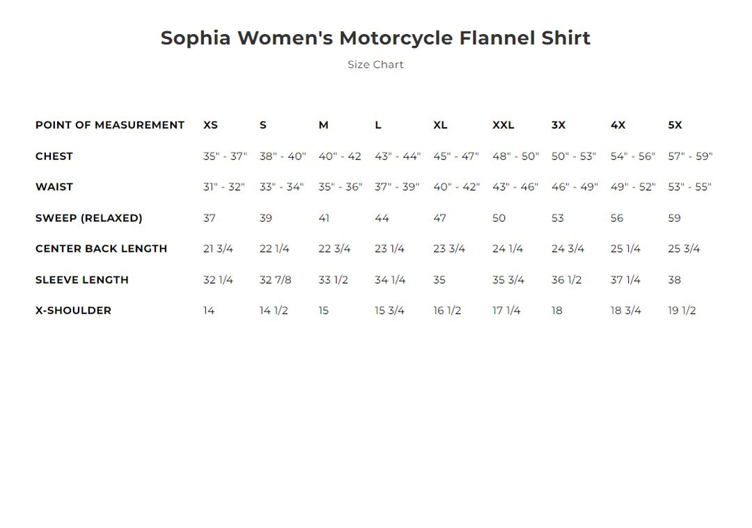 Sophia Woman's Motorcycle Flannel Shirt