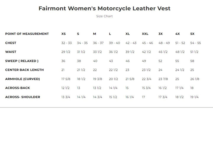 Fairmont Women's Motorcycle Leather Vest by First MFG