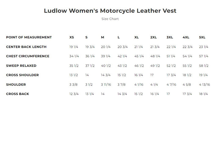 First Mfg Womens Ludlow Leather Motorcycle Vest