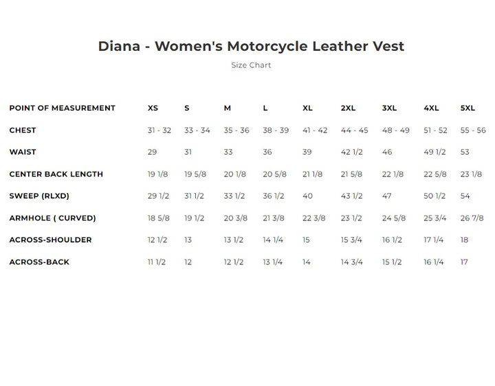 Diana - Women's Motorcycle Leather Vest