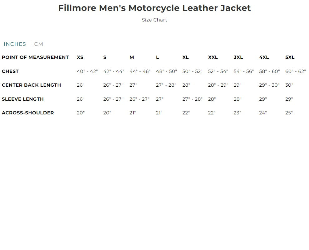 First Mfg Mens Fillmore Leather Motorcycle Jacket