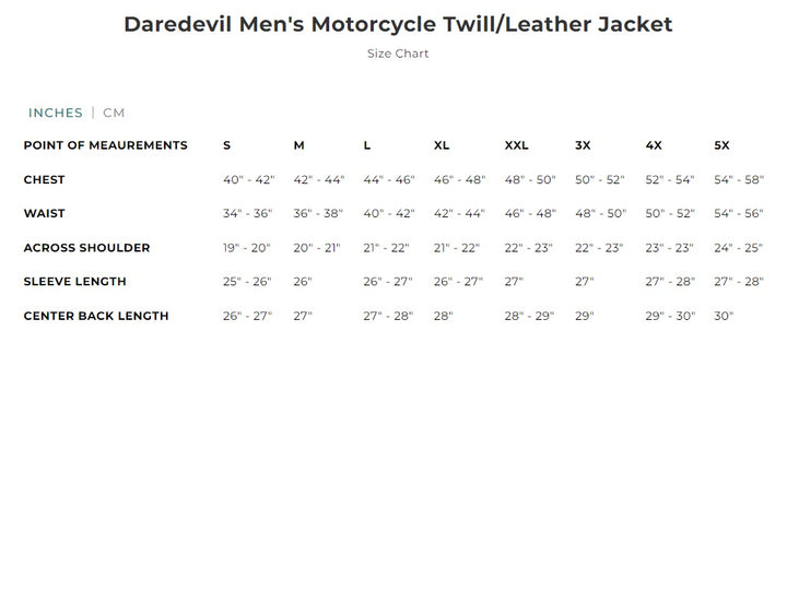 First Mfg Daredevil Men's Motorcycle Twill/Leather Jacket