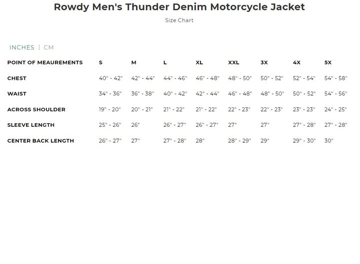 First Mfg Rowdy Men's Thunder Denim Motorcycle Jacket