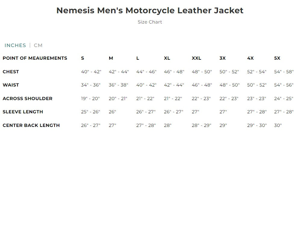 Nemesis Men's Motorcycle Leather Jacket