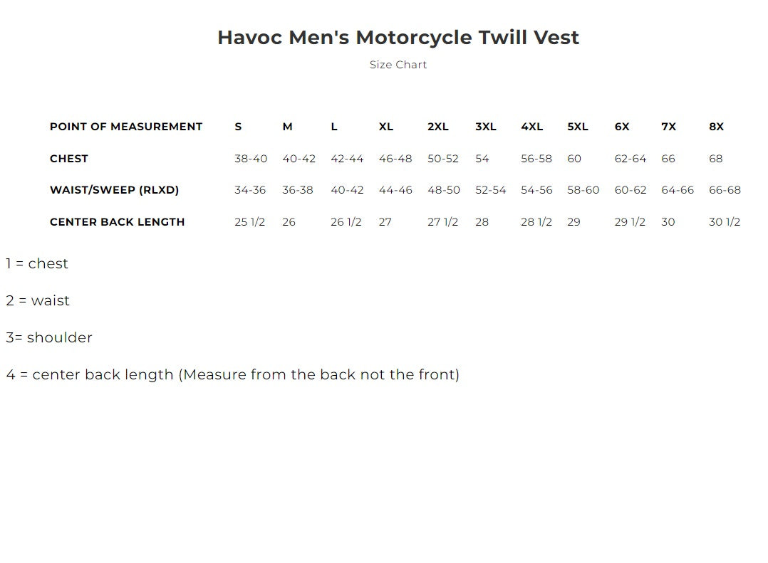 First Mfg Mens Havoc Lightweight Motorcycle Vest