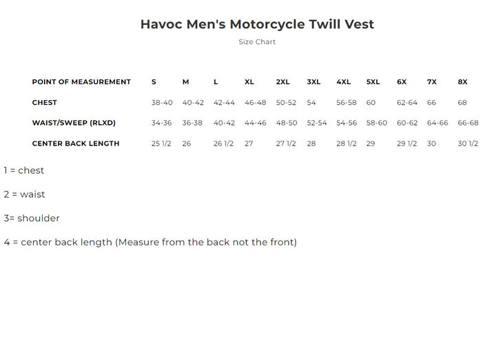 First Mfg Mens Havoc Lightweight Motorcycle Vest
