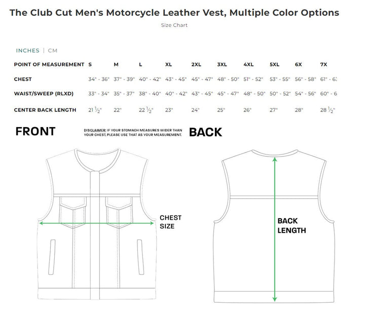 First Mfg The Cut Men's Motorcycle Leather Vest - Gold SIZE XLarge - Final Sale Ships Same Day