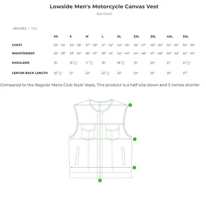 First Mfg Mens Lowside Cropped Concealment Canvas Vest Size 3XLARGE - Final Sale Ships Same Day