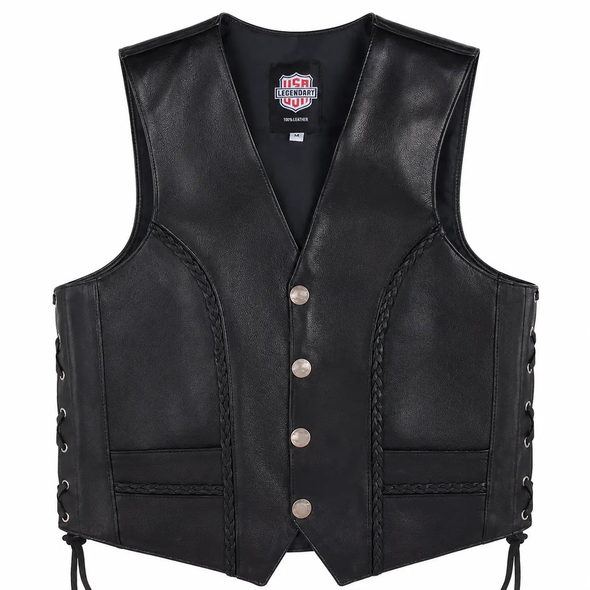 Legendary Gunslinger Men's Motorcycle Leather Vest – Legendary USA