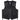 Front view of the Legendary Gunslinger leather motorcycle vest with braided accents, side lacing, and snap buttons