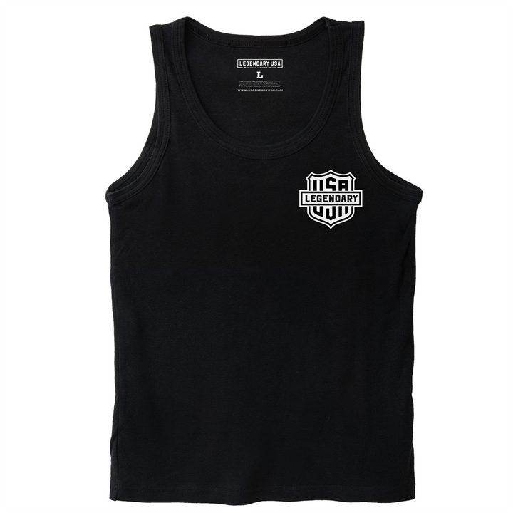 Legendary 'Live Legendary Die Legendary' Motorcycle Tank Top - Black