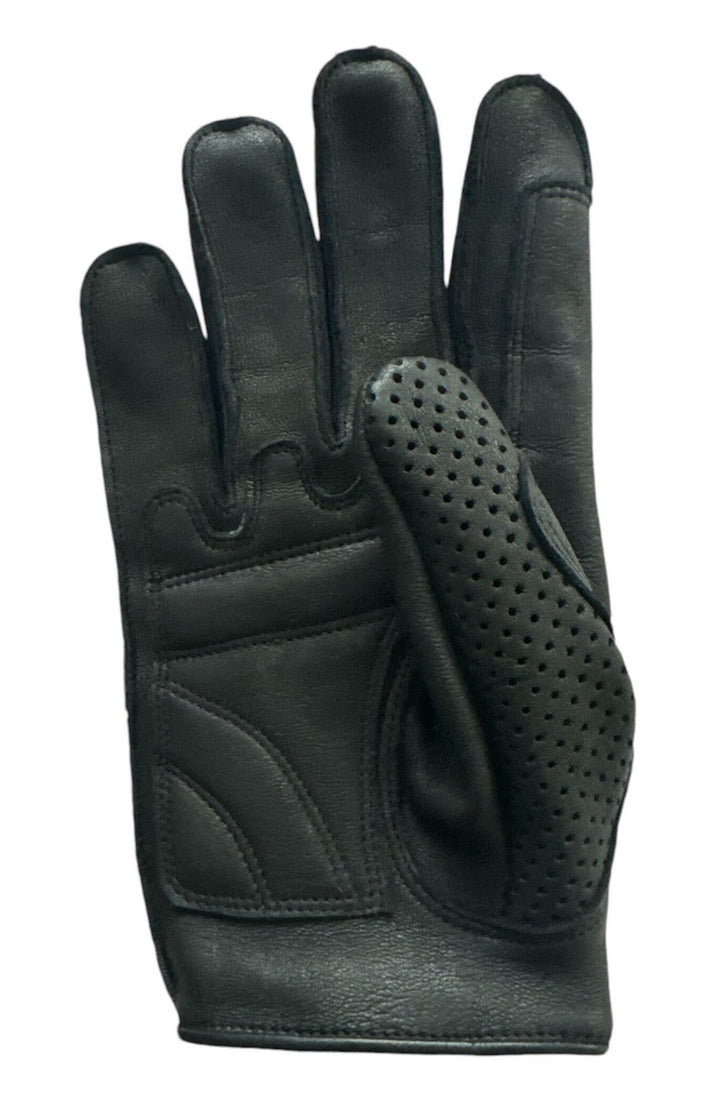 Legendary 'ILL DOZER' Perforated Top Short Wrist Outseam Deerskin Motorcycle Gloves