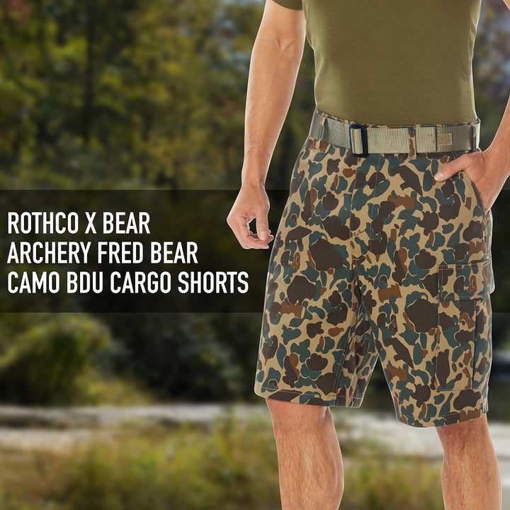 Rothco X Bear Archery Fred Bear Camo BDU Cargo Shorts
