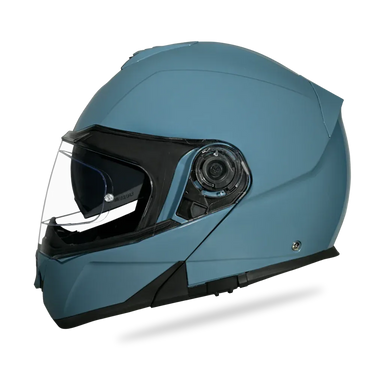Daytona Glide Modular Motorcycle Helmet - Bluetooth Ready, Dual Visor - Shark Blu | DOT Approved