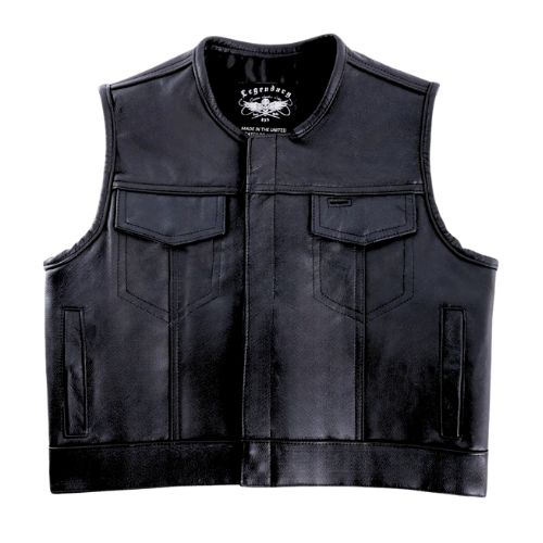 Legendary 'Lowlife' Leather Cropped Fitted Club Style Motorcycle Vest