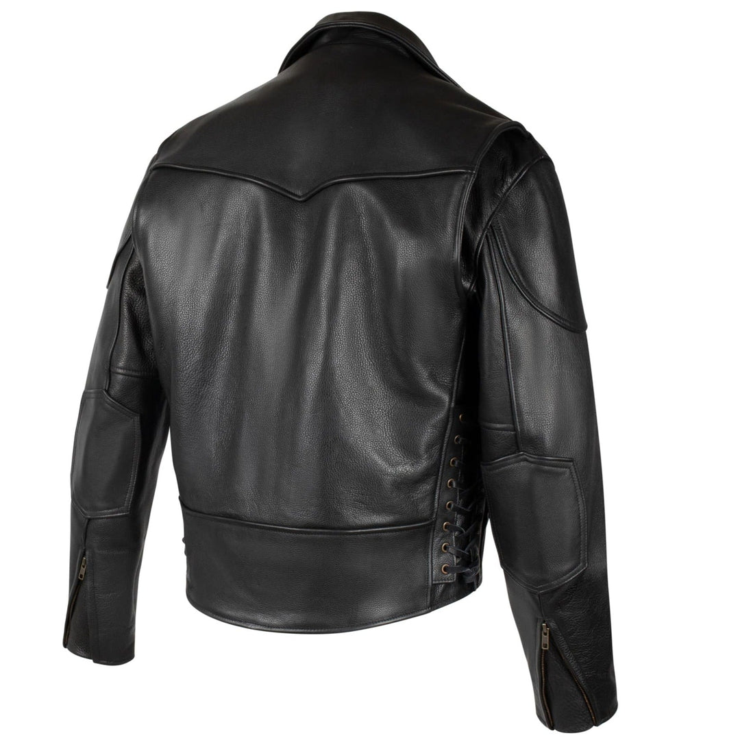 Legendary Black Hills Mens Leather Motorcycle Jacket SIZE 48 (XL) FINAL SALE Ships Same Day