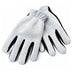 Front view showing Legendary ventilated black gloves, with brand detailing visible