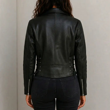 Legendary Miss America Women's Leather Motorcycle Jacket