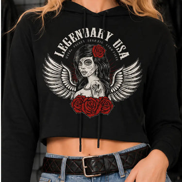Legendary USA Stay True Women's Cropped Lightweight Hoodie