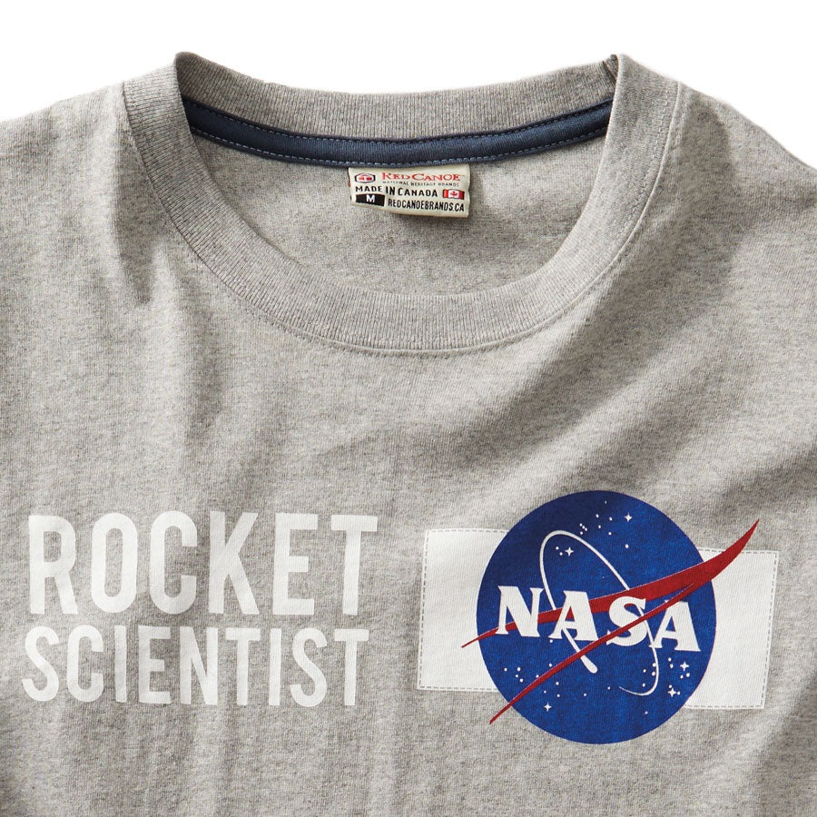 NASA Rocket Scientist Grey Long Sleeve Shirt