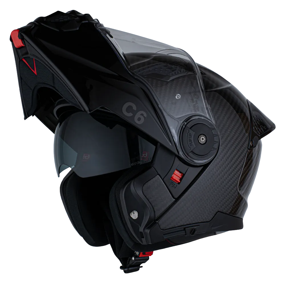 daytona carbon fiber motorcycle helmet D.O.T. Daytona C6- Grey Carbon Fiber L