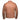 Rear view of Indiana men's leather motorcycle jacket, with hardware and stitching visible