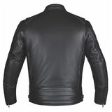 Additional view of Men's Unik leather motorcycle jacket, highlighting construction detail