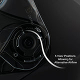 Daytona Glide Modular Motorcycle Helmet - Bluetooth Ready, Dual Visor - Shark Blu | DOT Approved