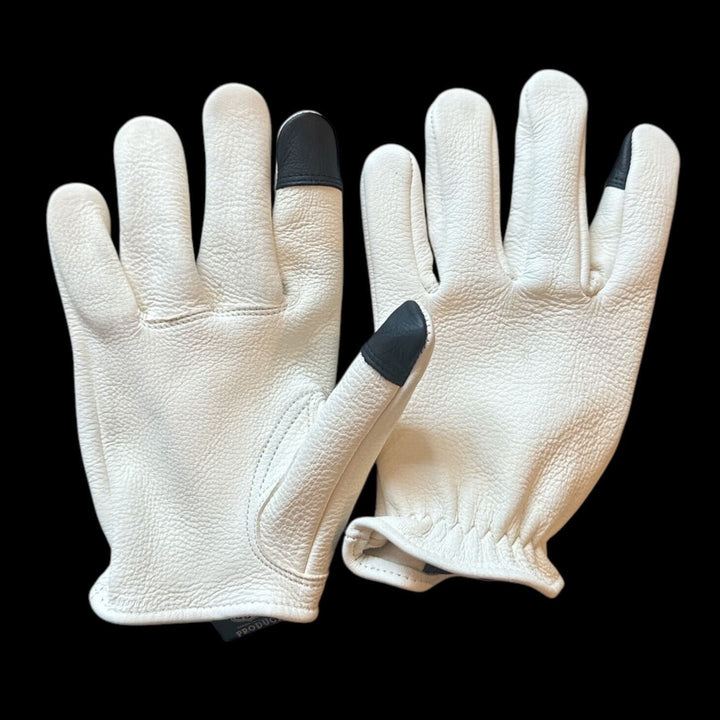 Legendary 'The Cadbury' White Deerskin Short Wrist Touchscreen Gloves