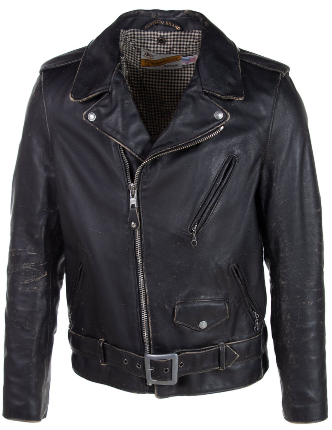Schott NYC PER70 Men's Vintaged Fitted Motorcycle Jacket