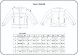 Close-up showing Men's Unik leather motorcycle jacket, showing detailed construction features