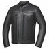 Front view of Men's Unik leather motorcycle jacket, shown on plain studio background
