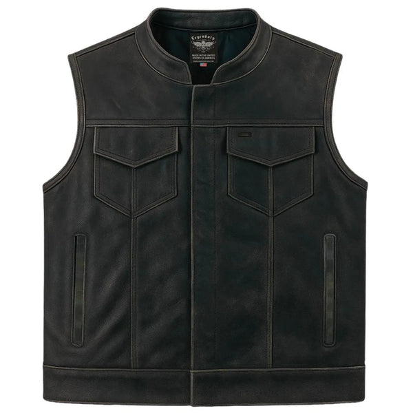 ameri vintage：RIDERS FAKE LEATHER VEST Ameri（アメリ）の「RIDERS SYNTHETIC LEATHER VEST JACKET