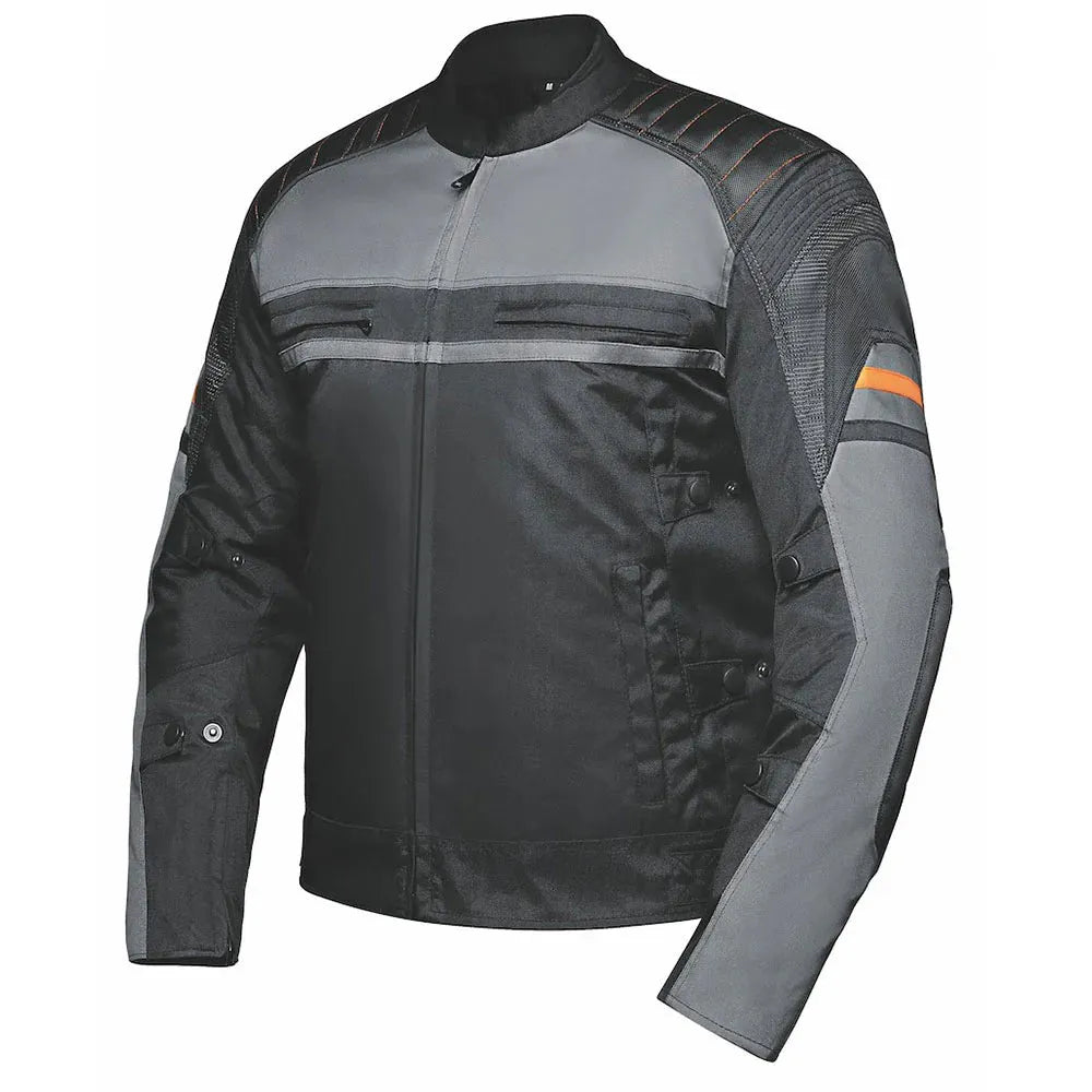 Main product view of Road King - Mens Nylon Textile Motorcycle Jacket, shown on plain studio background
