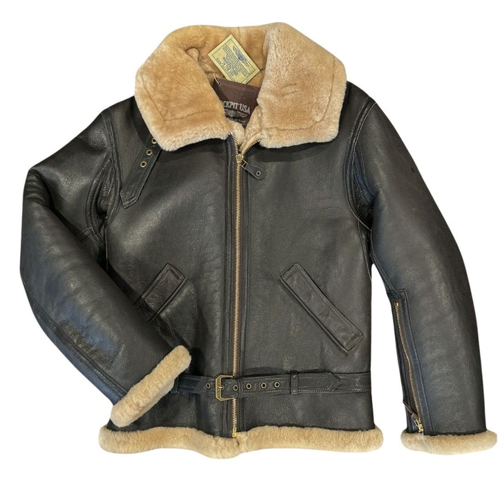 Cockpit USA Mens Spitfire B-3 Sheepskin Bomber Jacket