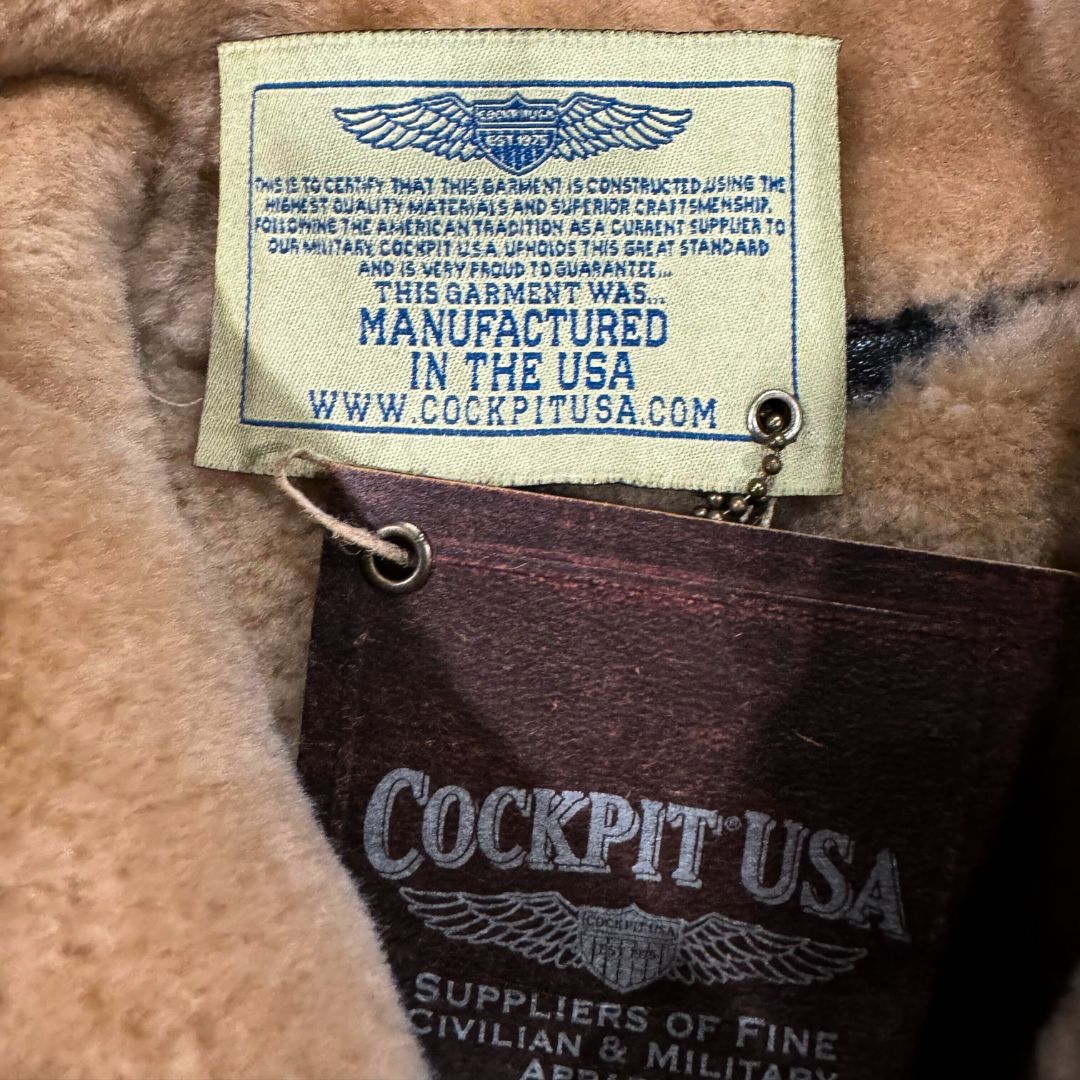 Cockpit USA Mens Spitfire B-3 Sheepskin Bomber Jacket