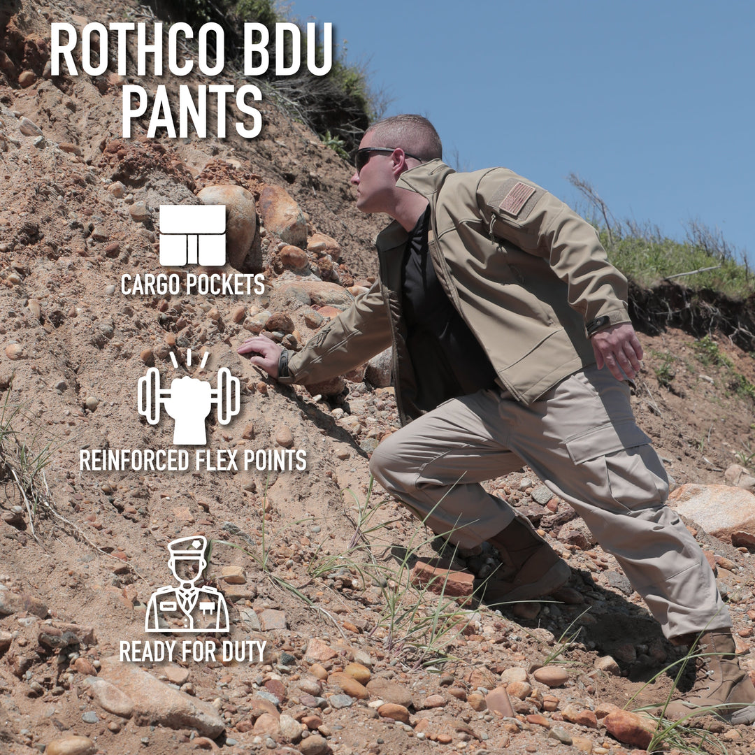 Rothco Mens Tactical BDU Pants Khaki Size 2XLARGE - Final Sale Ships Same Day