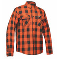 Men's Black and Orange Flannel Shirt by DERRINGER Flannel Co.