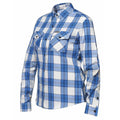 Derringer - Ladies Blue and White Flannel Shirt